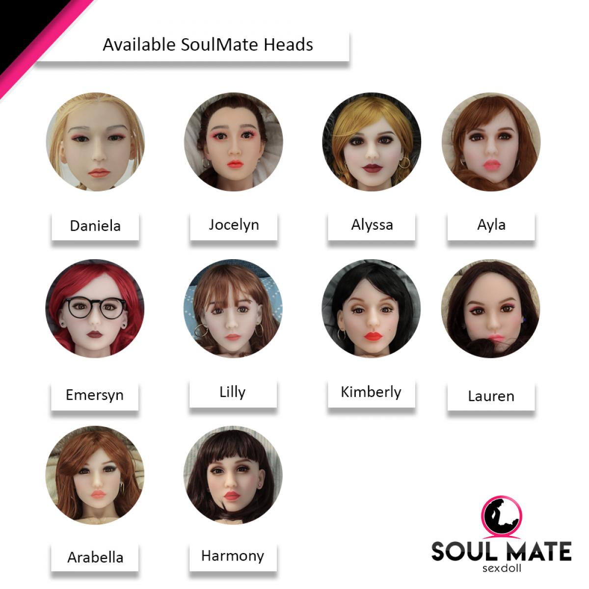 Soulmate Dolls - Alyssa Head With Sex Doll Torso - White
