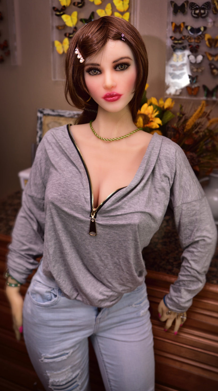 Doll Forever Christi 165cm Big Breast - Realistic Sex Doll - White - Shrug & Standing & Evo Skeleton
