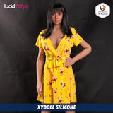XYDoll Silicone Real Head Sex doll - Xia - Silicone TPE Hybrid Sex Doll - Gel Breast - 170cm - Tan