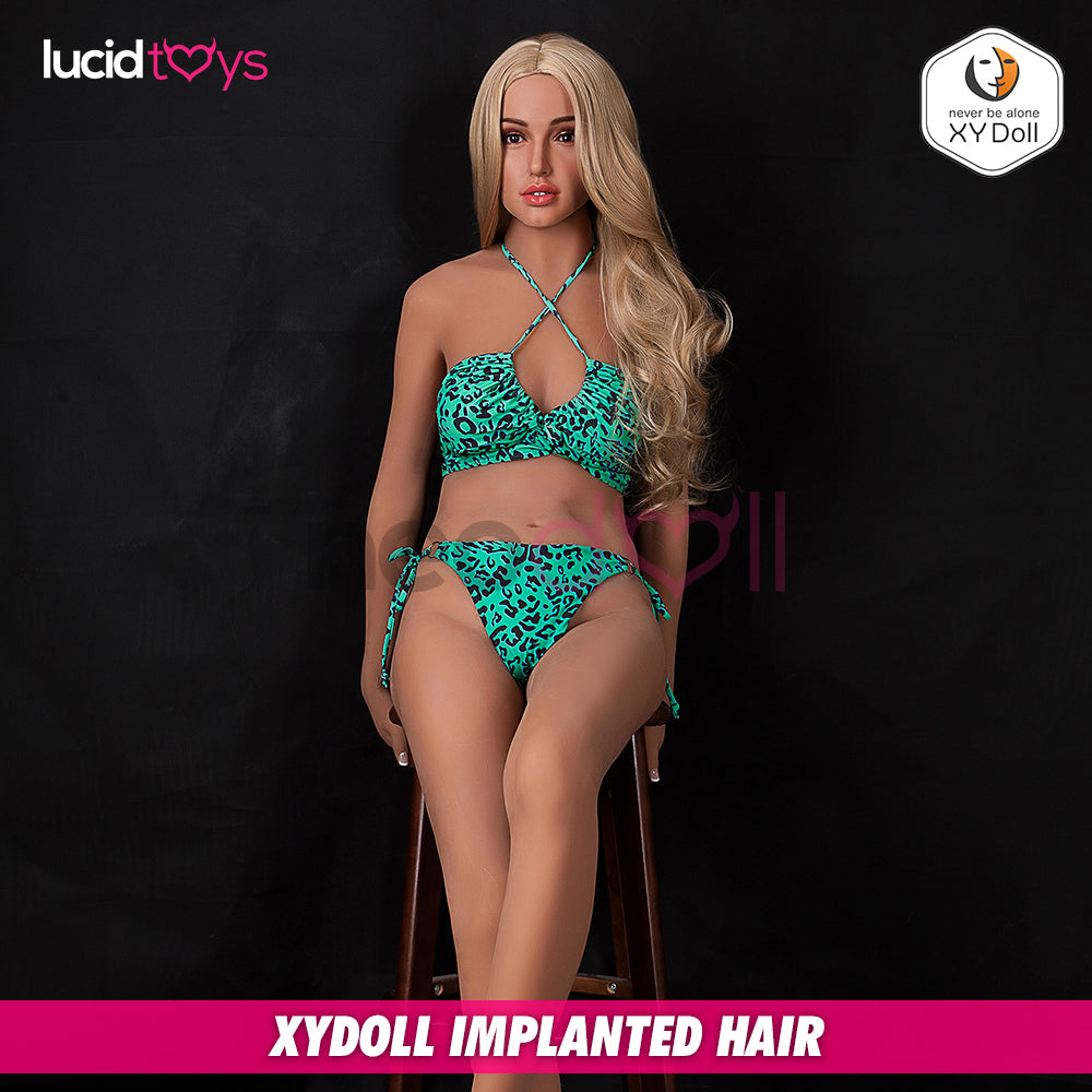 XYDoll - Isabel - Silicone TPE Hybrid Sex Doll - 168cm - Implanted Blond Hair - Tan