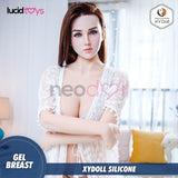 XYDoll Silicone Real Head Sex doll - Misa - Silicone TPE Hybrid Sex Doll - Gel Breast - 170cm - Natural